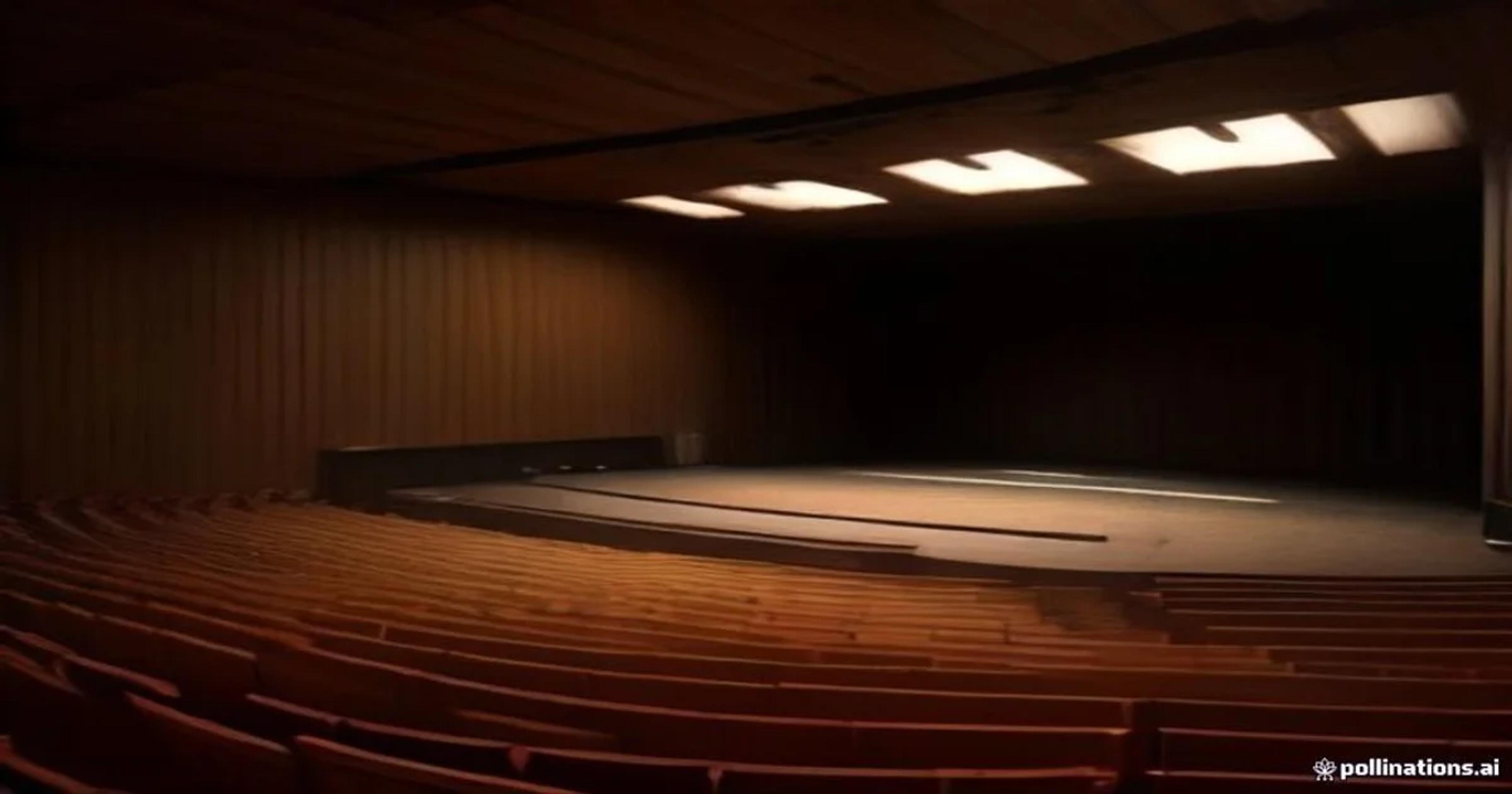 Architectural acoustic visualization showing sound wave propagation inside a modern concert hall.