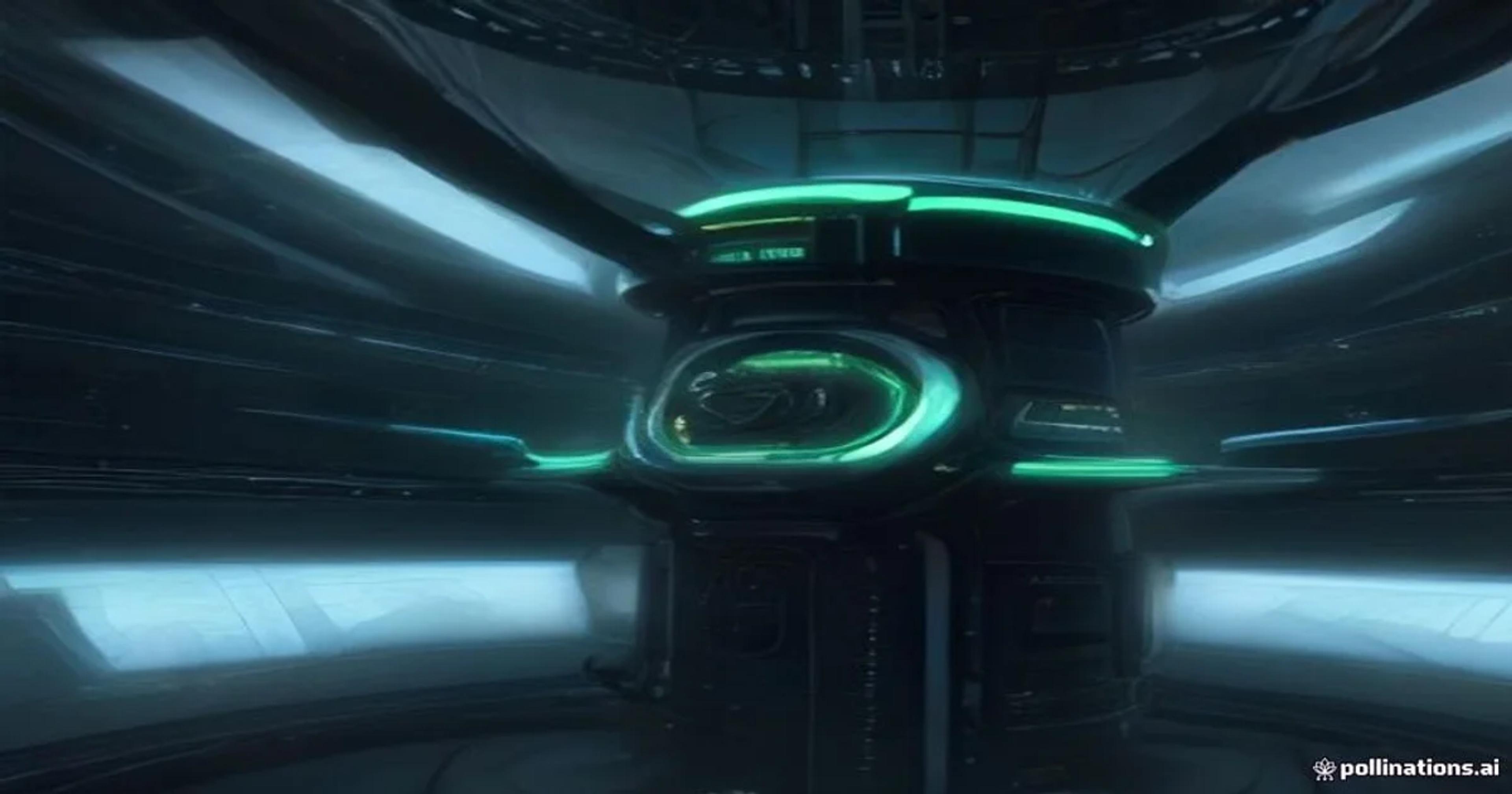A futuristic automated vertical farm featuring digital data overlays and autonomous harvesting robotics.