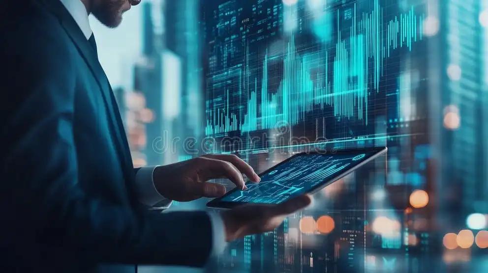 A leader contemplating complex AI data, representing the cognitive load of AI on modern leadership.