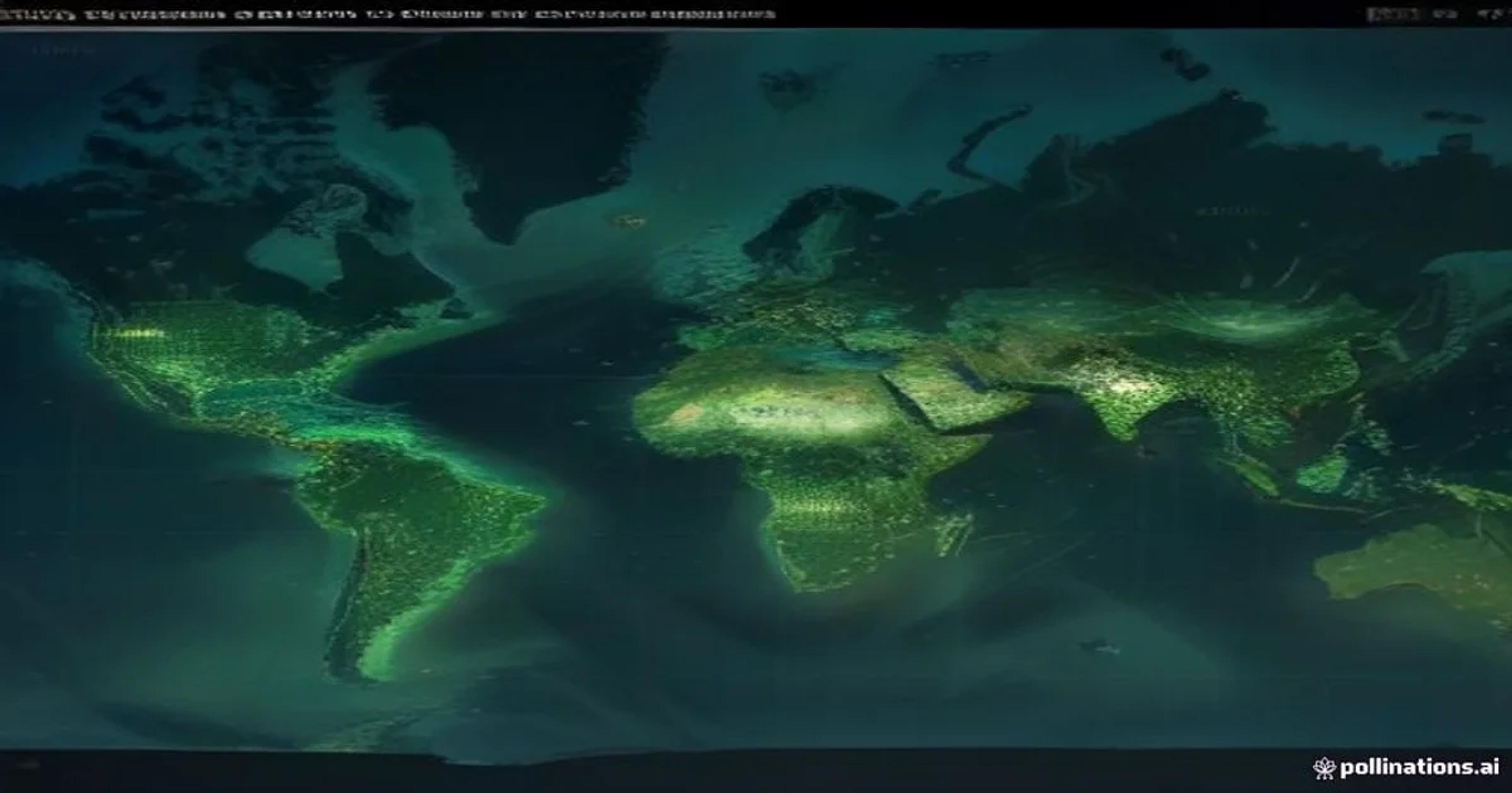 Digital globe showing interconnected logistics nodes with AI data streams flowing across continents.