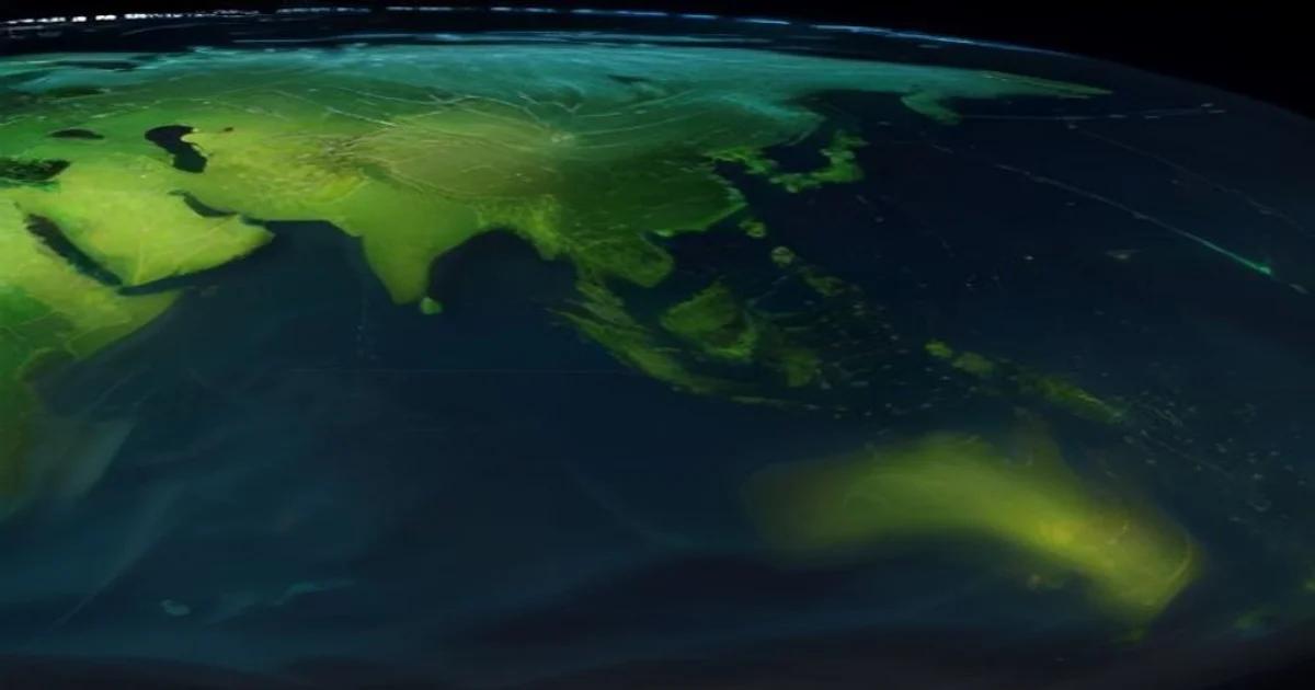 A conceptual visualization of AI networks connecting global regions to optimize humanitarian resource distribution.