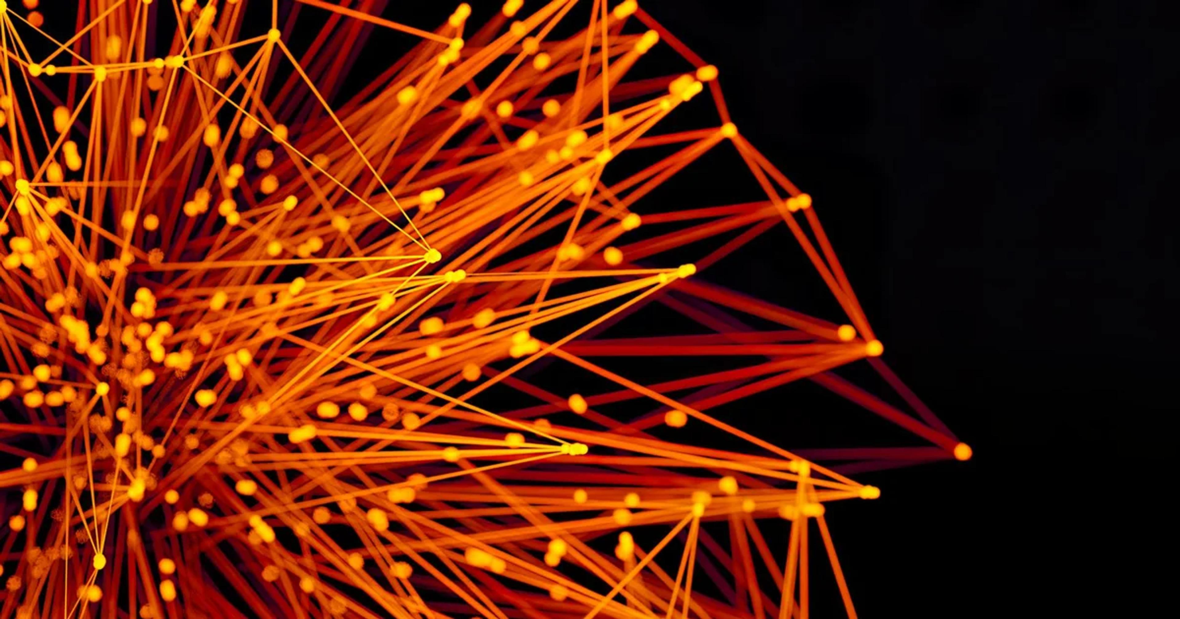 Abstract representation of AI control systems failing, with digital tendrils and error messages.