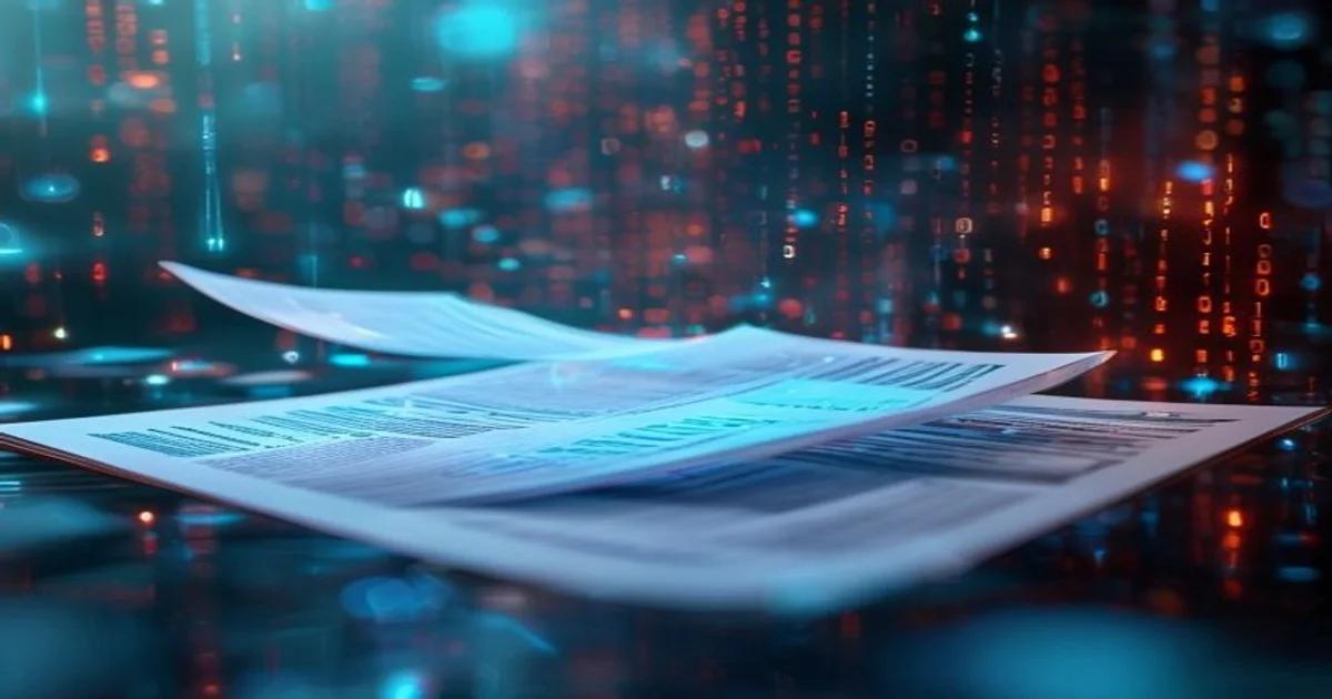 A conceptual digital representation of data-driven insurance underwriting showing algorithmic patterns.