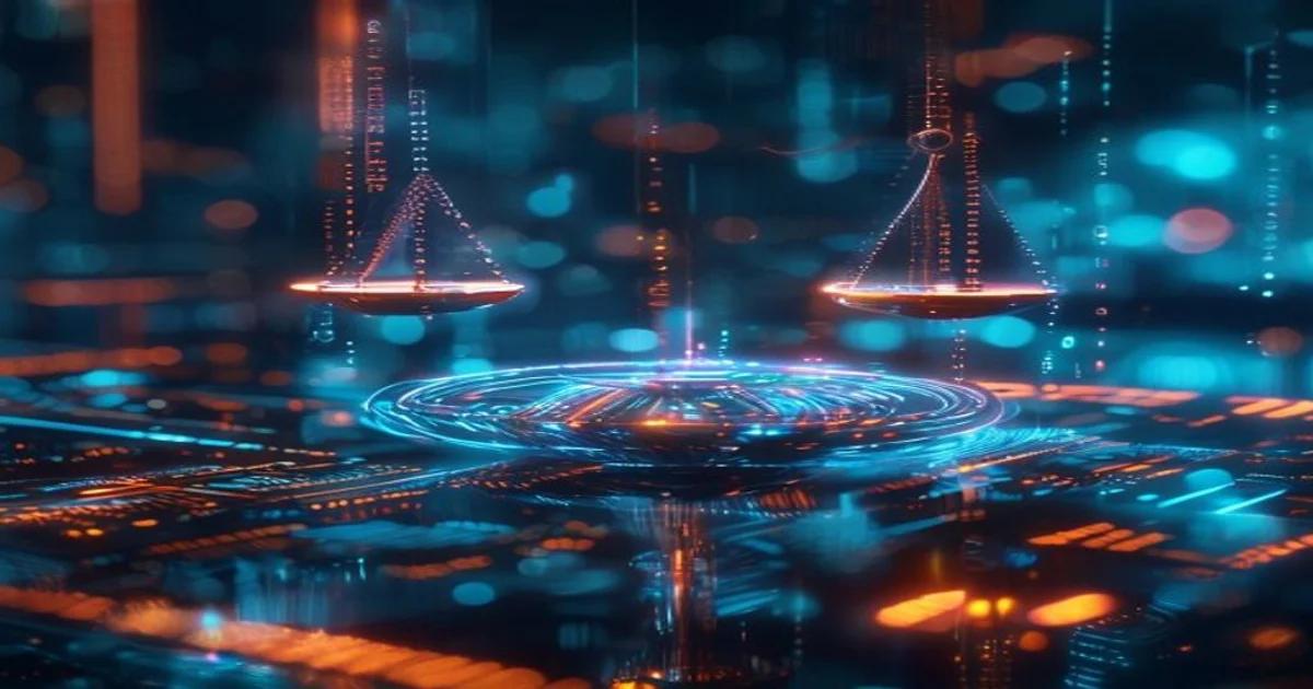 A futuristic digital representation of financial debt negotiation being managed by an artificial intelligence interface.