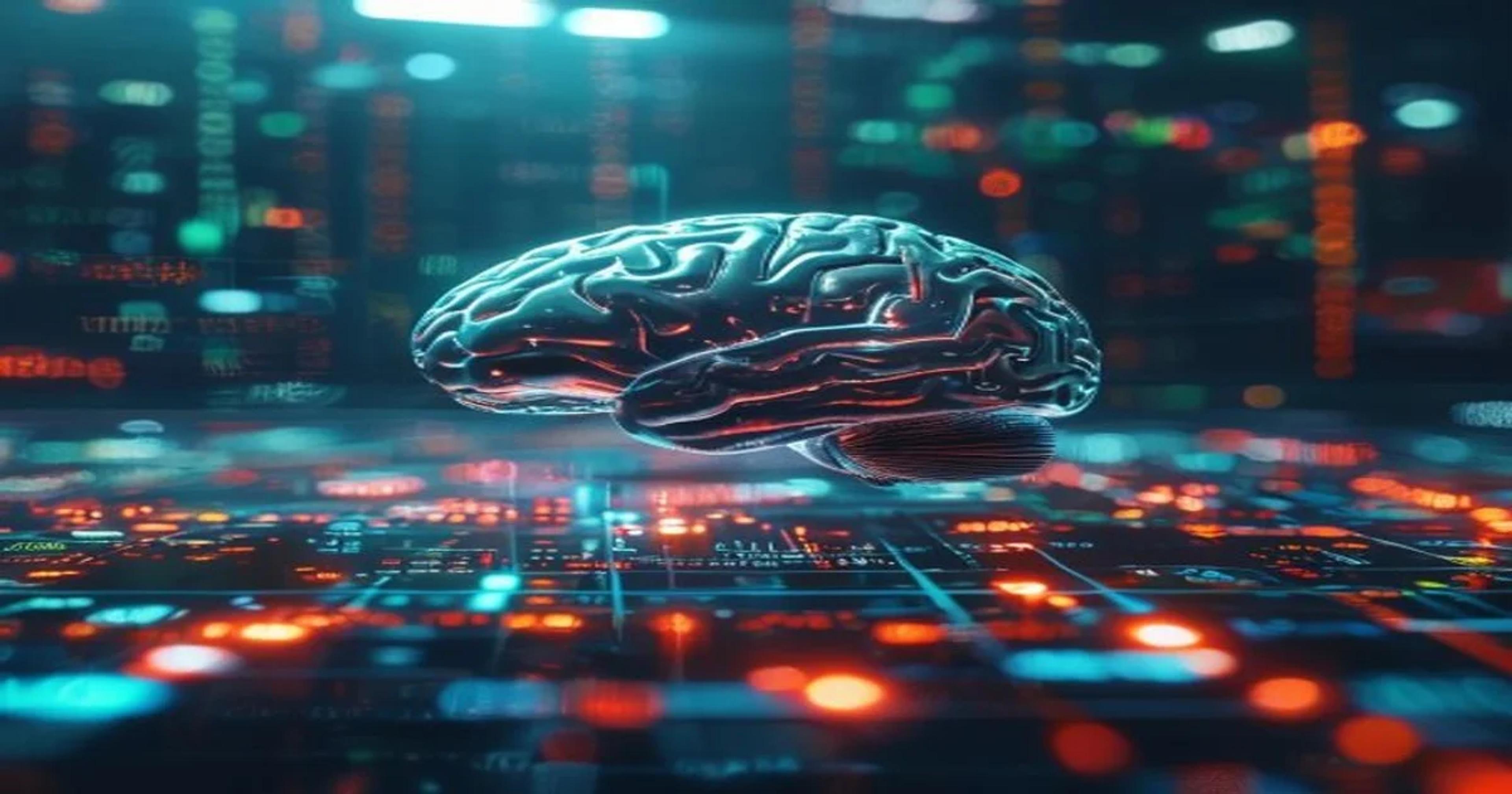 Conceptual visualization of AI algorithms managing large scale institutional financial portfolios