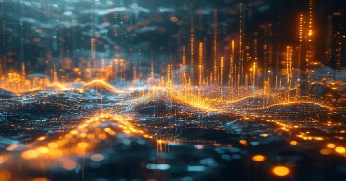 A stylized digital visualization of financial growth within a complex neural network architecture.
