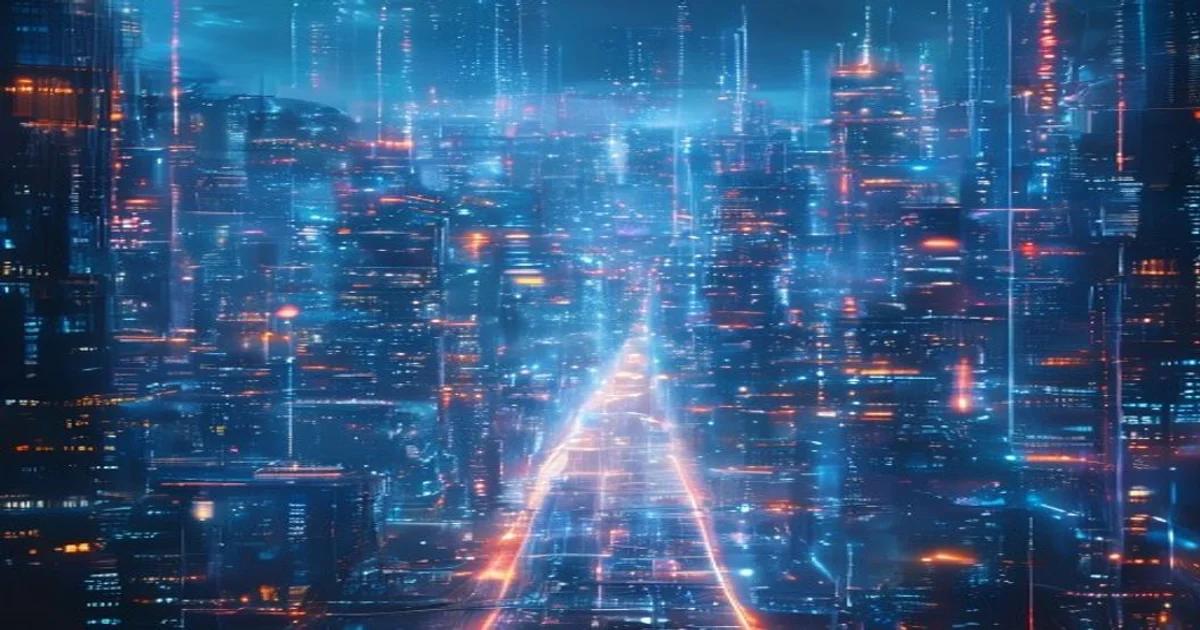 Artificial intelligence analyzing urban data for optimized real estate development strategies.