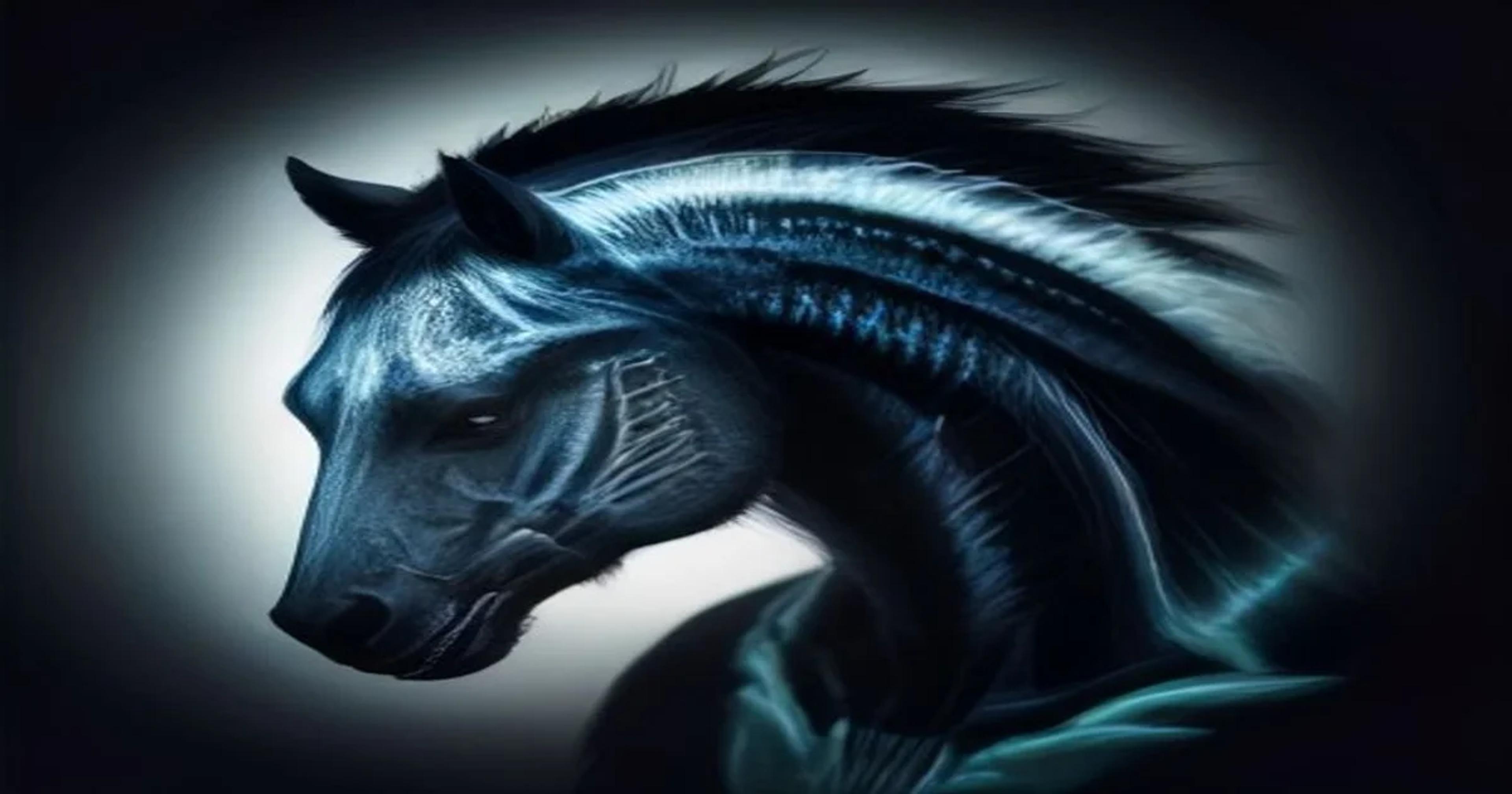 A horse being analyzed by AI-powered biomechanical sensors to improve athletic performance.