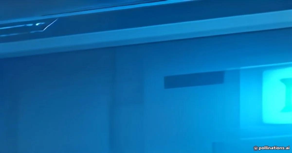 A futuristic digital representation of secure, AI-powered election data verification systems.