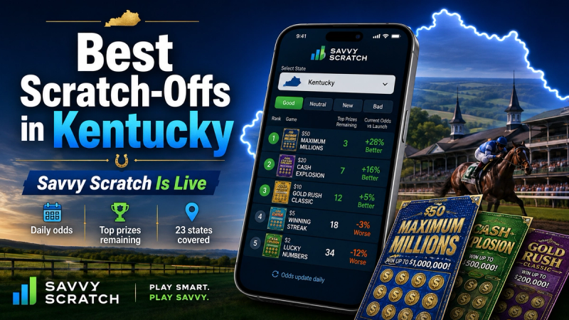 Best Scratch-Offs in Kentucky: Savvy Scratch Is Live