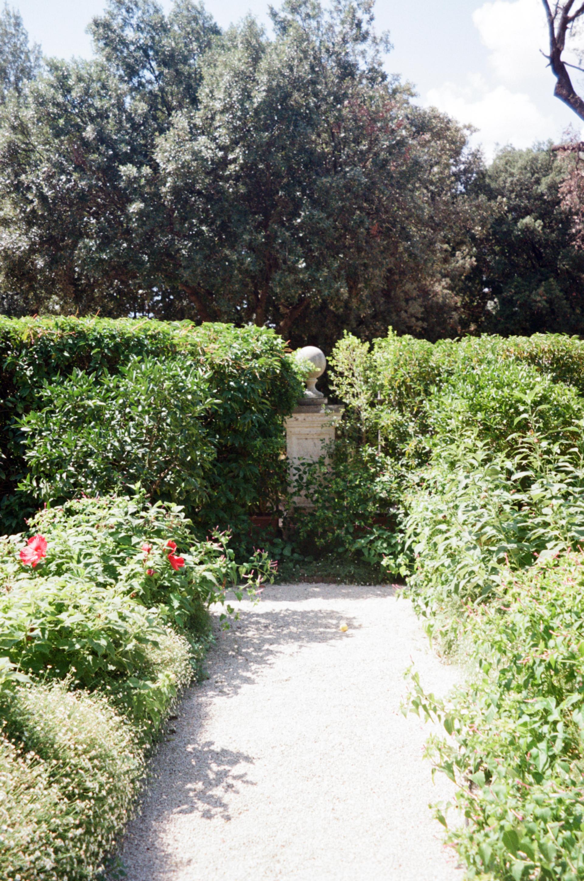 Villa Borghese and surrounding gardens.