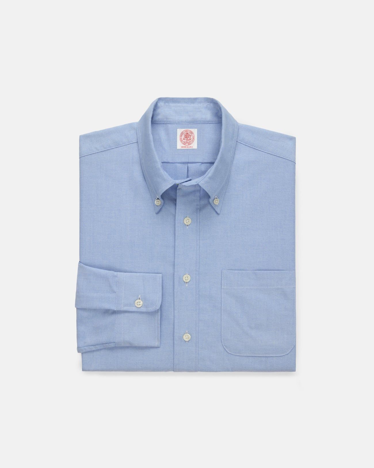 Made-in-USA Blue Oxford Cloth Button Down Shirt Classic Fit