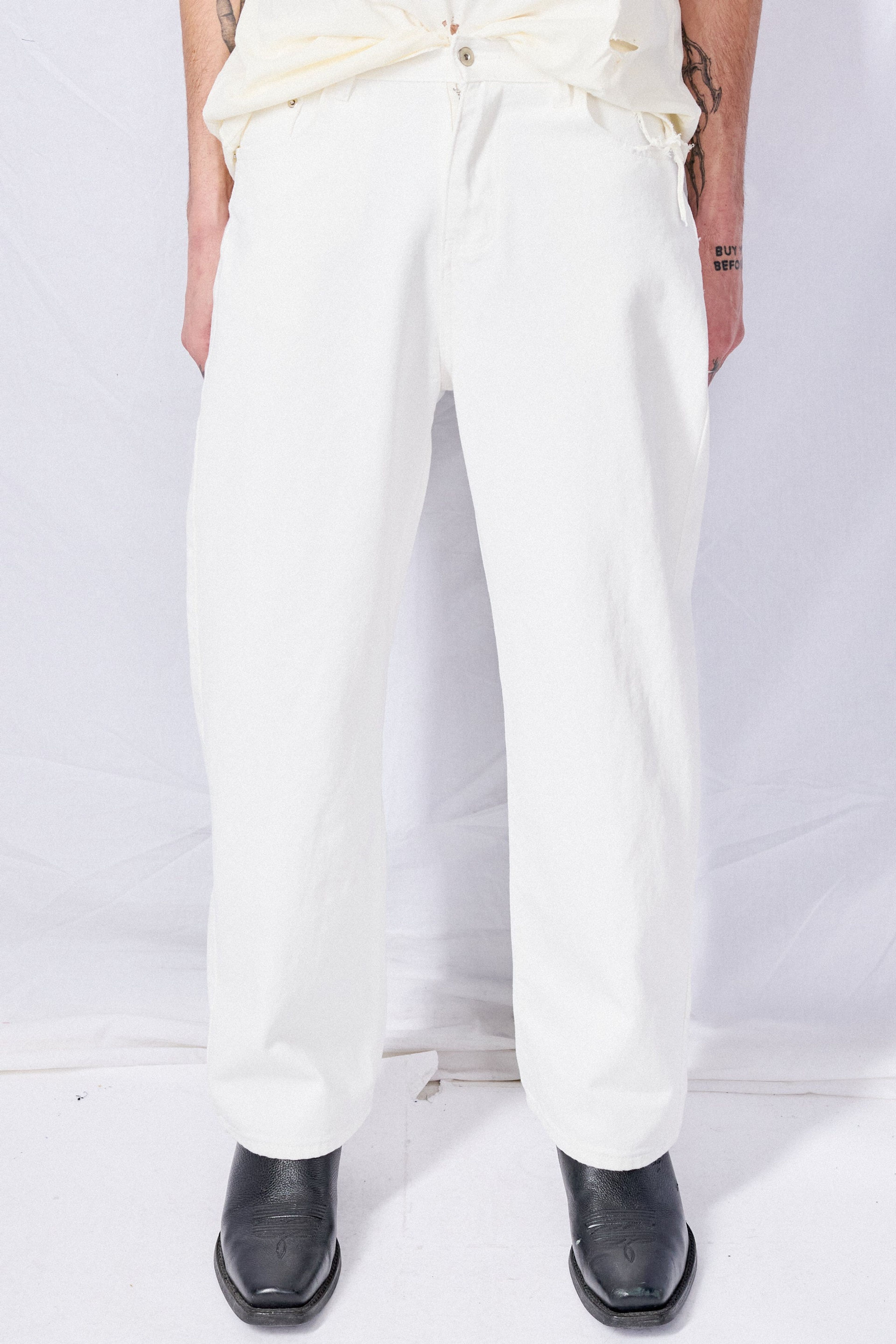 Baggy White Jeans
