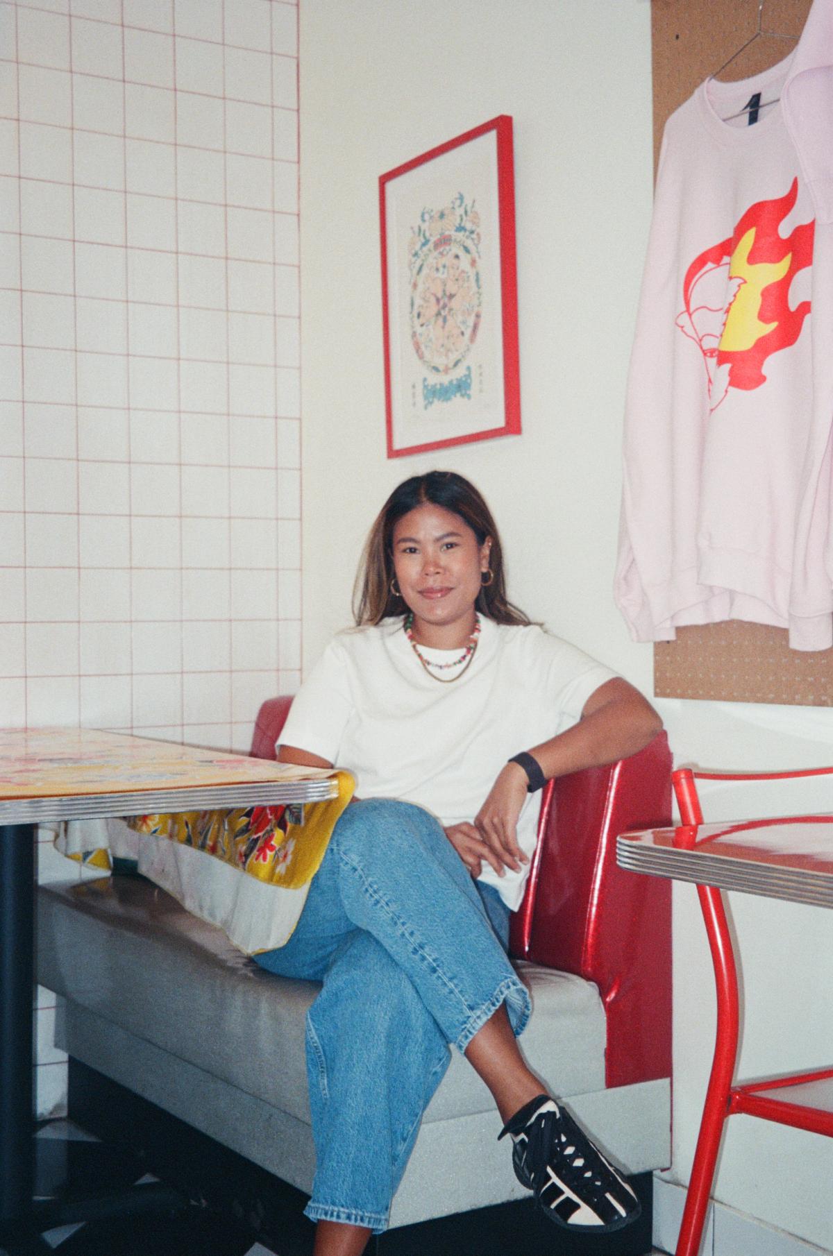 Pias in corner booth at Little Grenjai.