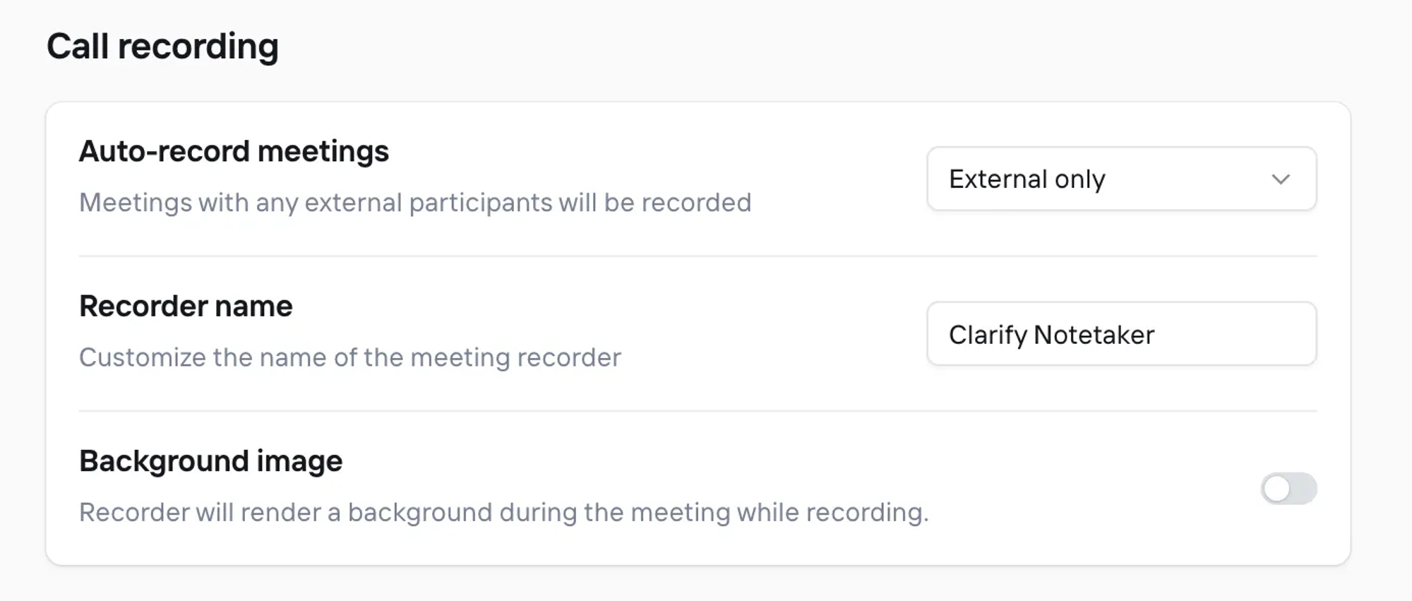 Call recording