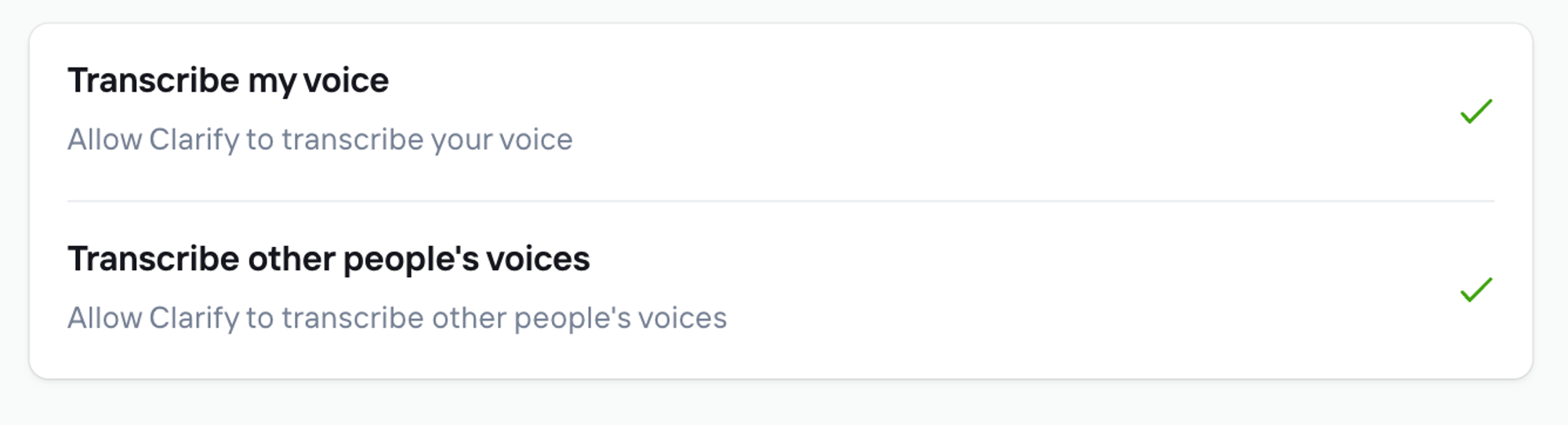 Audio permissions