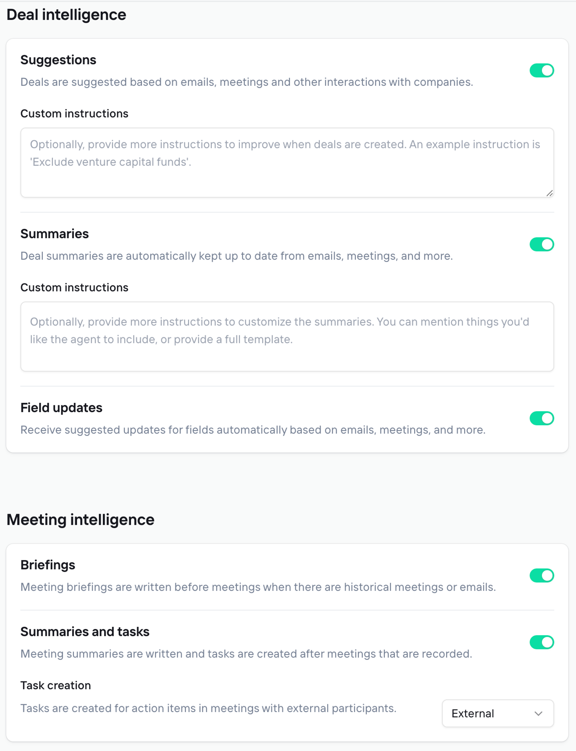 Deal and meeting intelligence