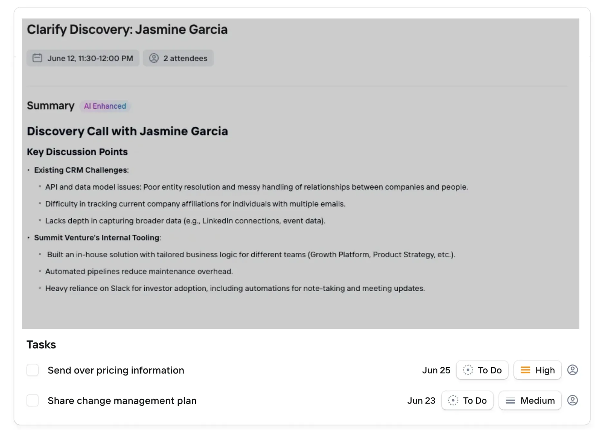 Tasks creation