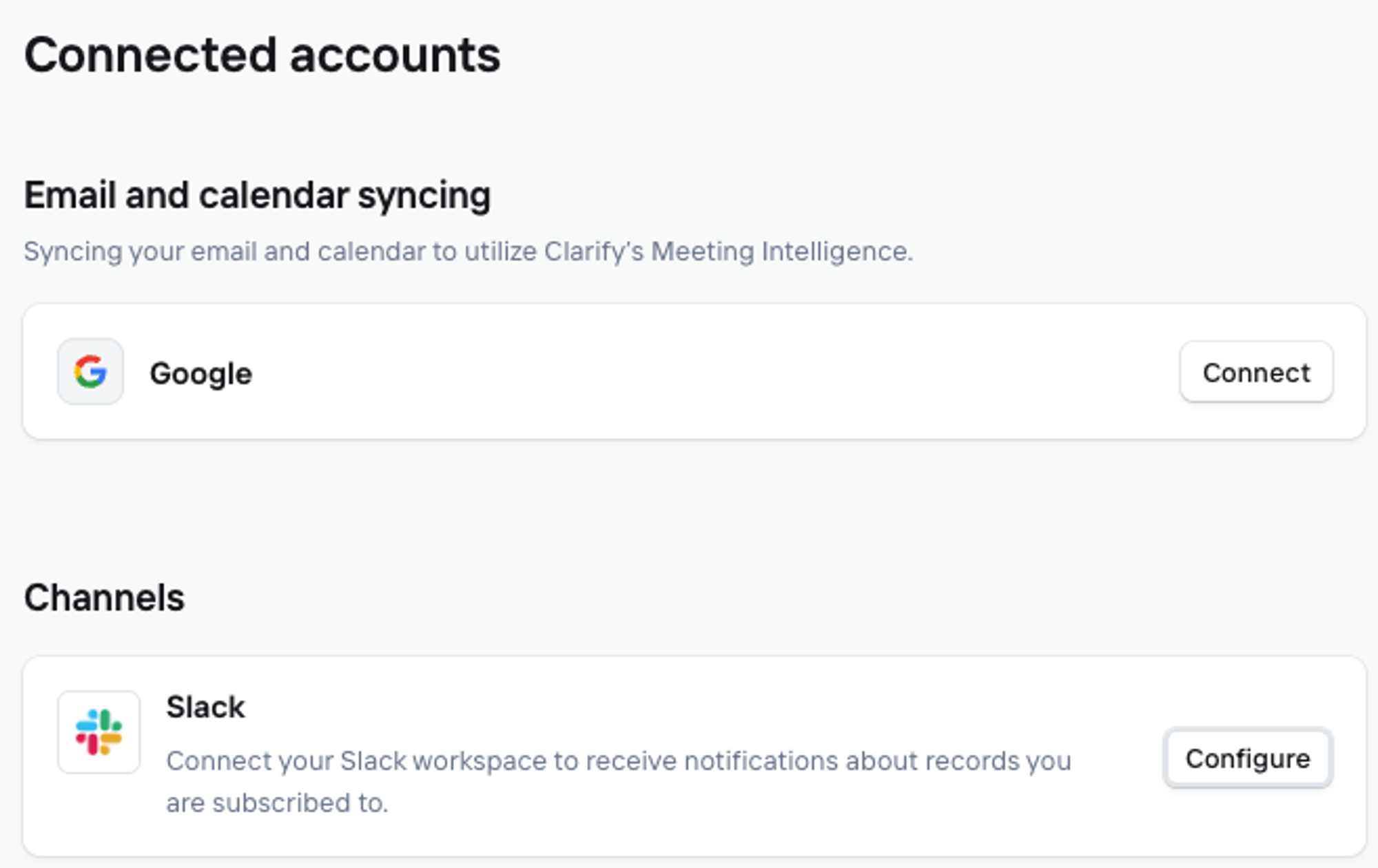 Syncing slack account