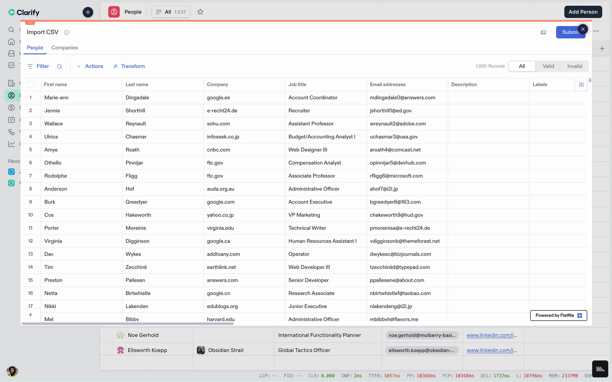 Data validation and formatting