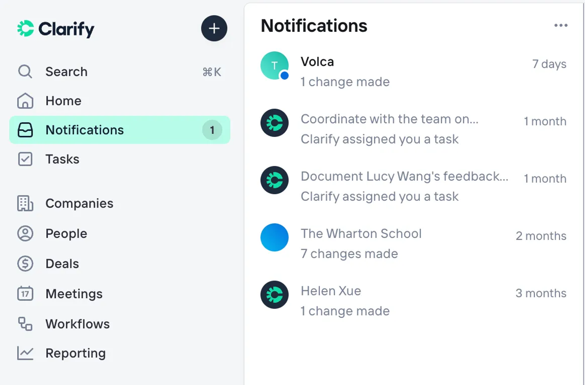 Example notifications