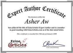 Expert Author Certificate