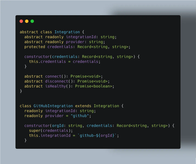 Compliance integration code