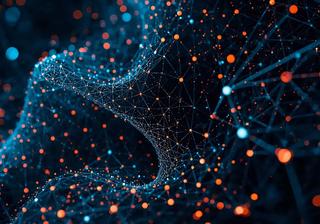 A developer sitting at a desk surrounded by notes and diagrams, looking frustrated after a technical interview