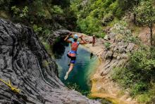 Jump, abseil, and swim through crystal-clear waters