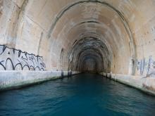 Enter a former submarine tunnel
