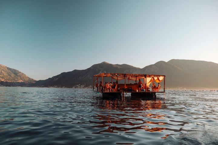 Floating wine bar & underwater cellar