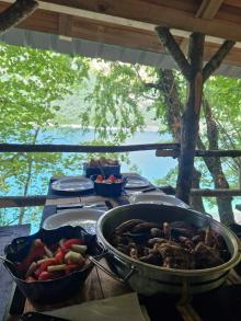 Savour a lakeside barbecue lunch (optional)