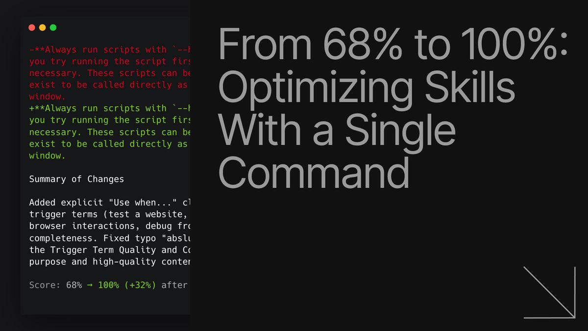 Improve Command From 68% to 100%: Optimizing Skills With a Single Command