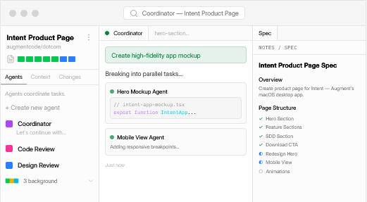 Augment shows its Intent
