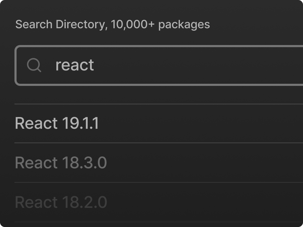 Search specs like packages