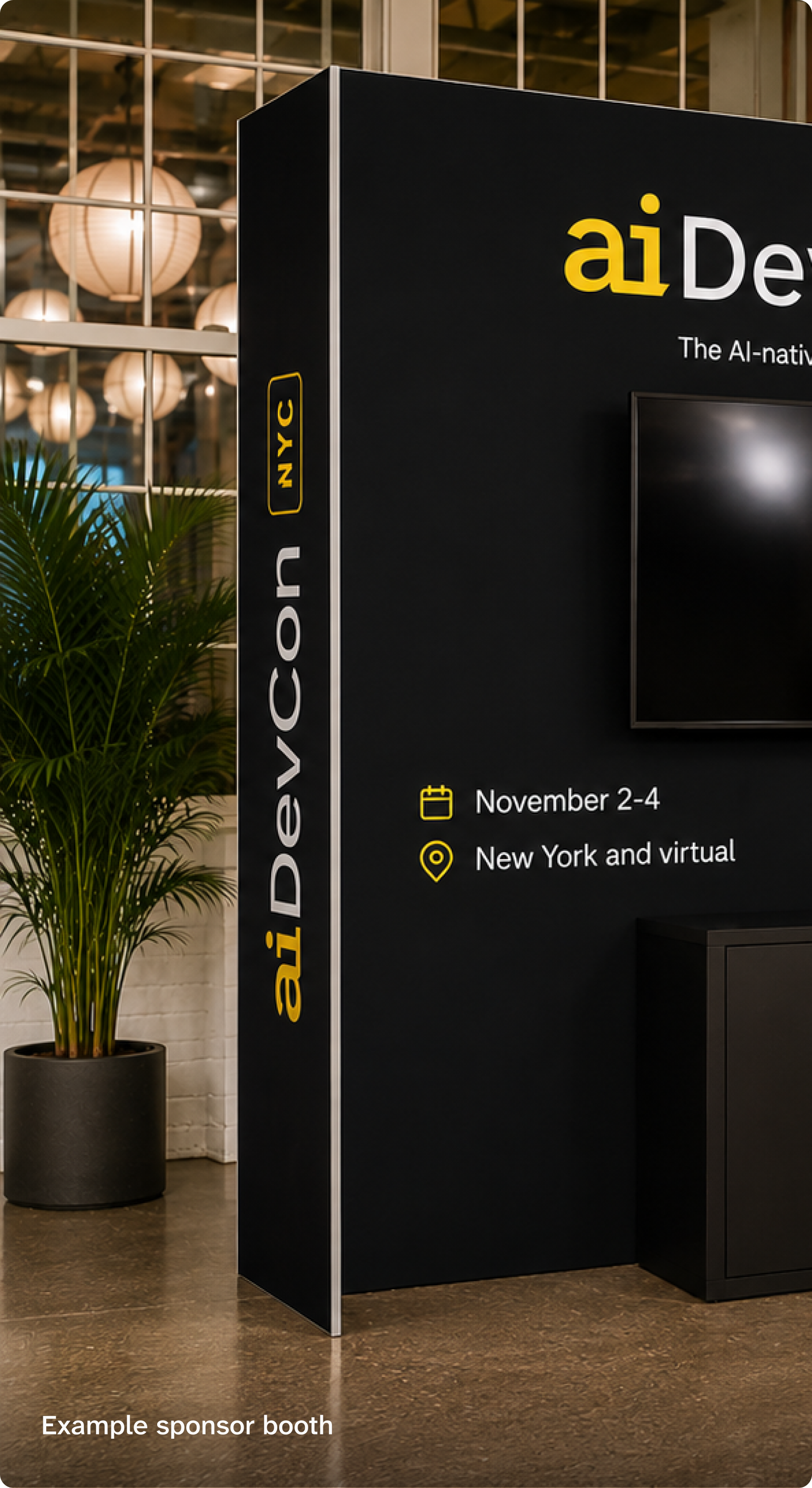 Example sponsor booth