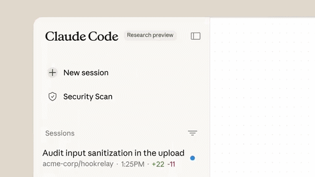 Triggering a security scan 