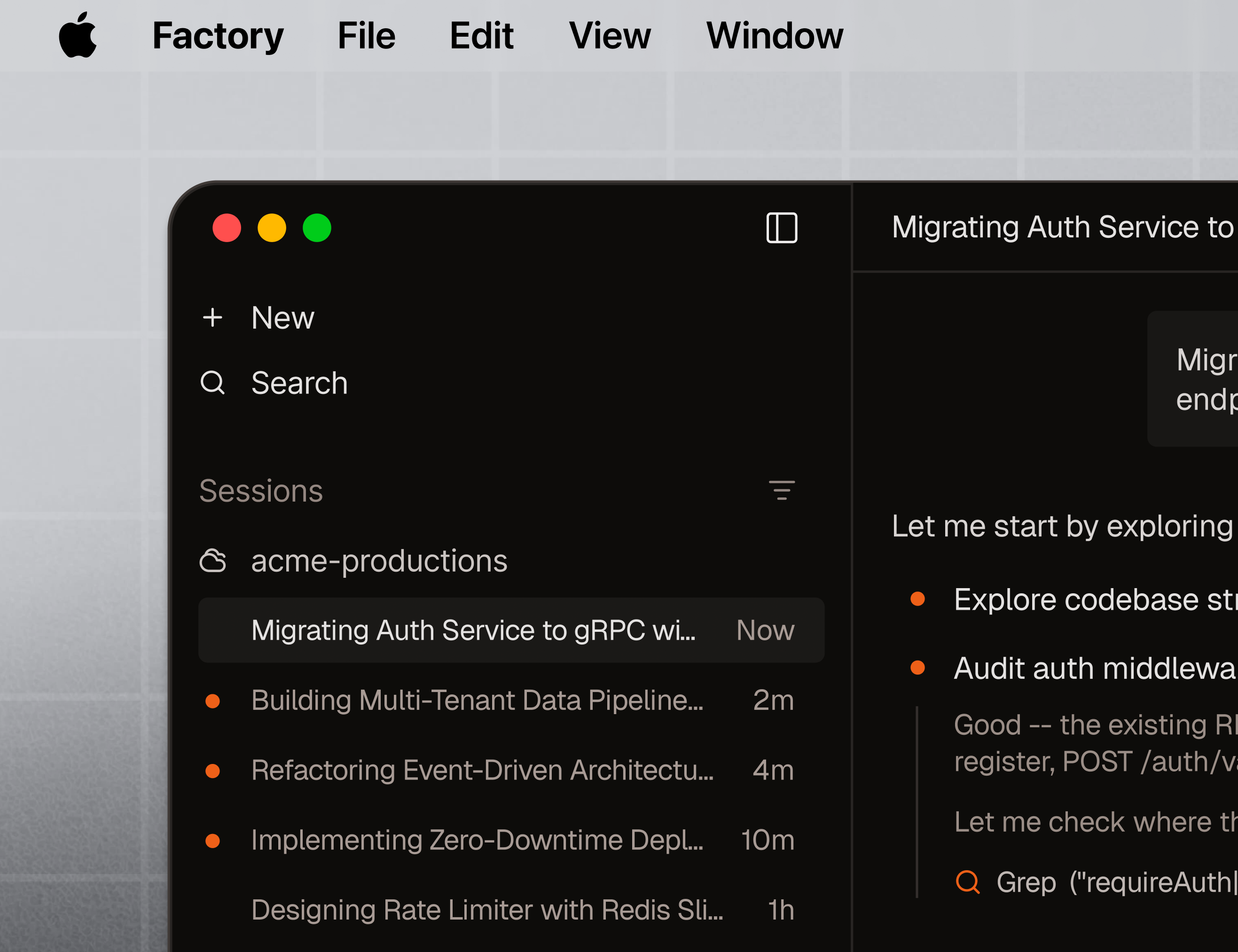 Factory's new desktop app