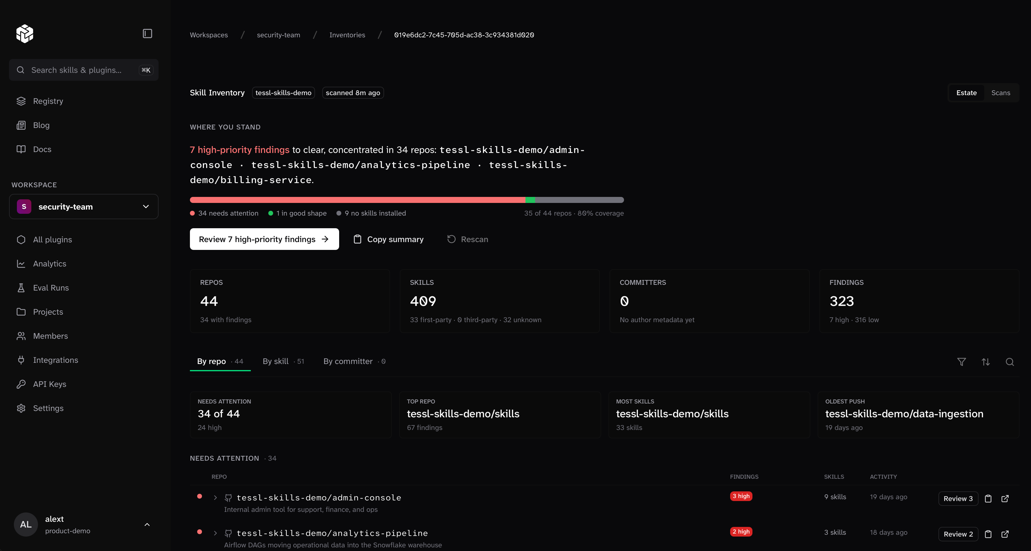 Screen generated by our software factory, Kikimora.