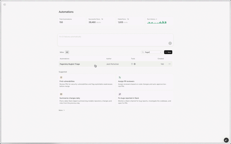 PagerDuty Automations in Cursor