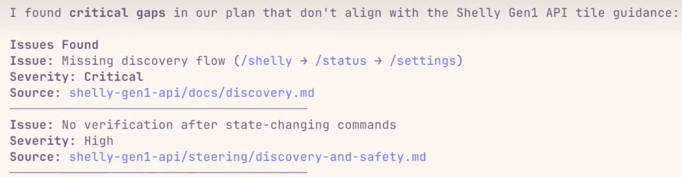 Image sharing the critical gaps found by agent