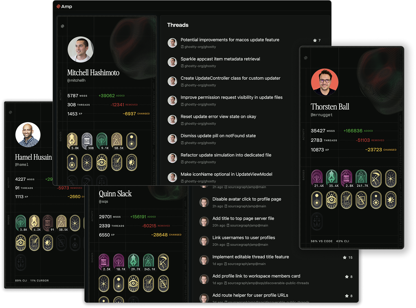 Public profiles on Amp