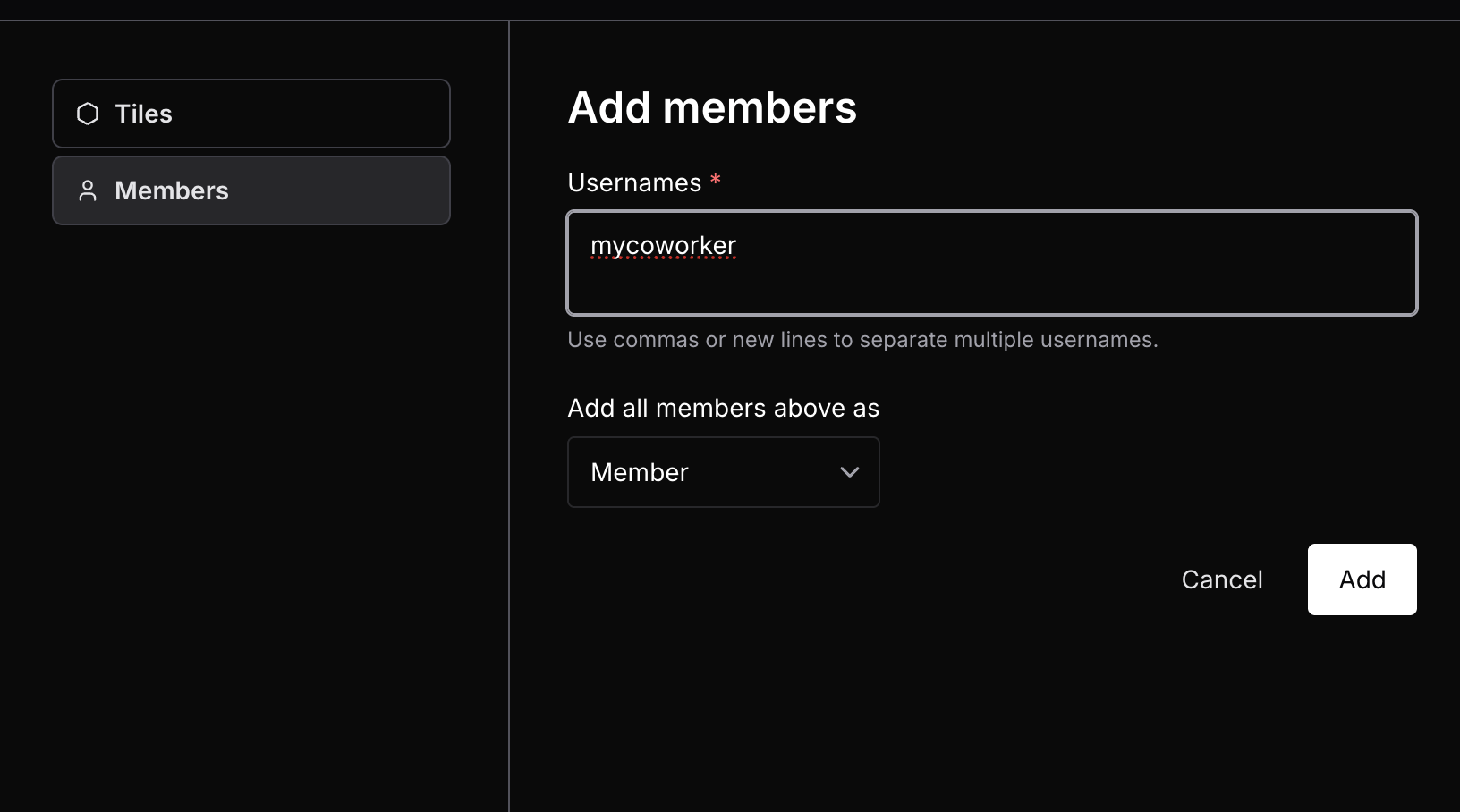 add members to organization