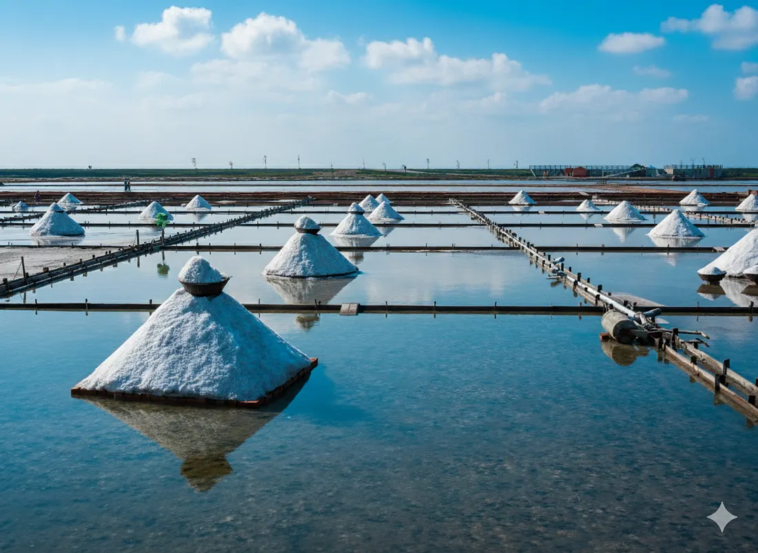 Salt mountains in Tainan City by Gillian R²