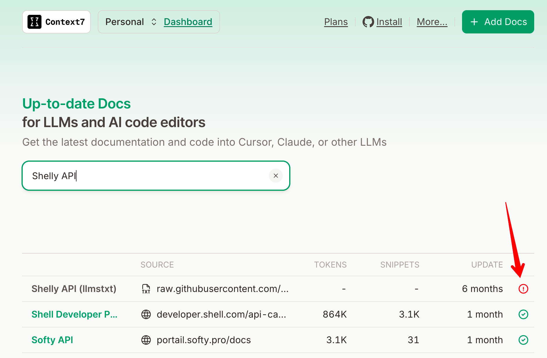 Context7 - Search for Shelly API