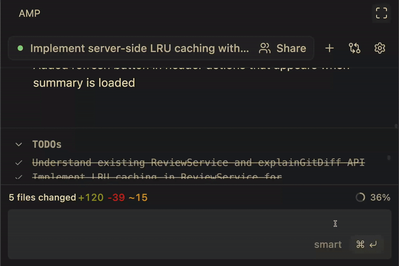 Opening the review panel 