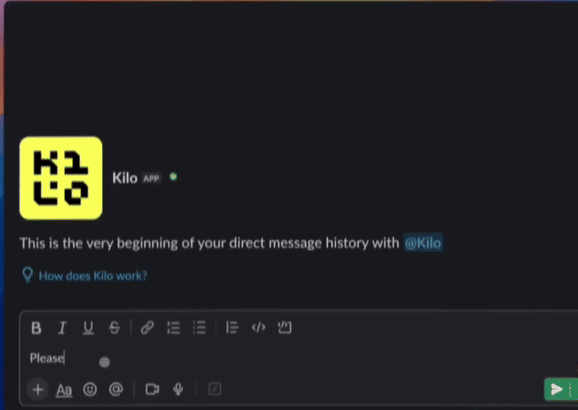 Tagging Kilo in Slack