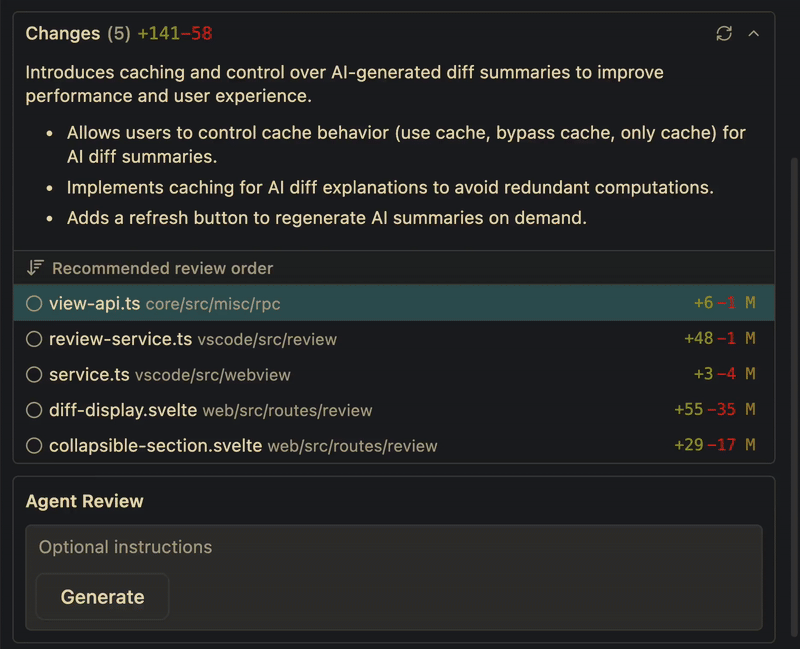 Requesting agentic review + read summaries