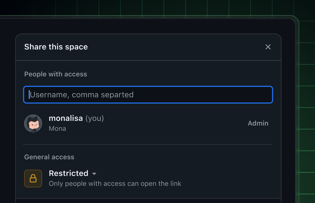 Sharing a Copilot Space