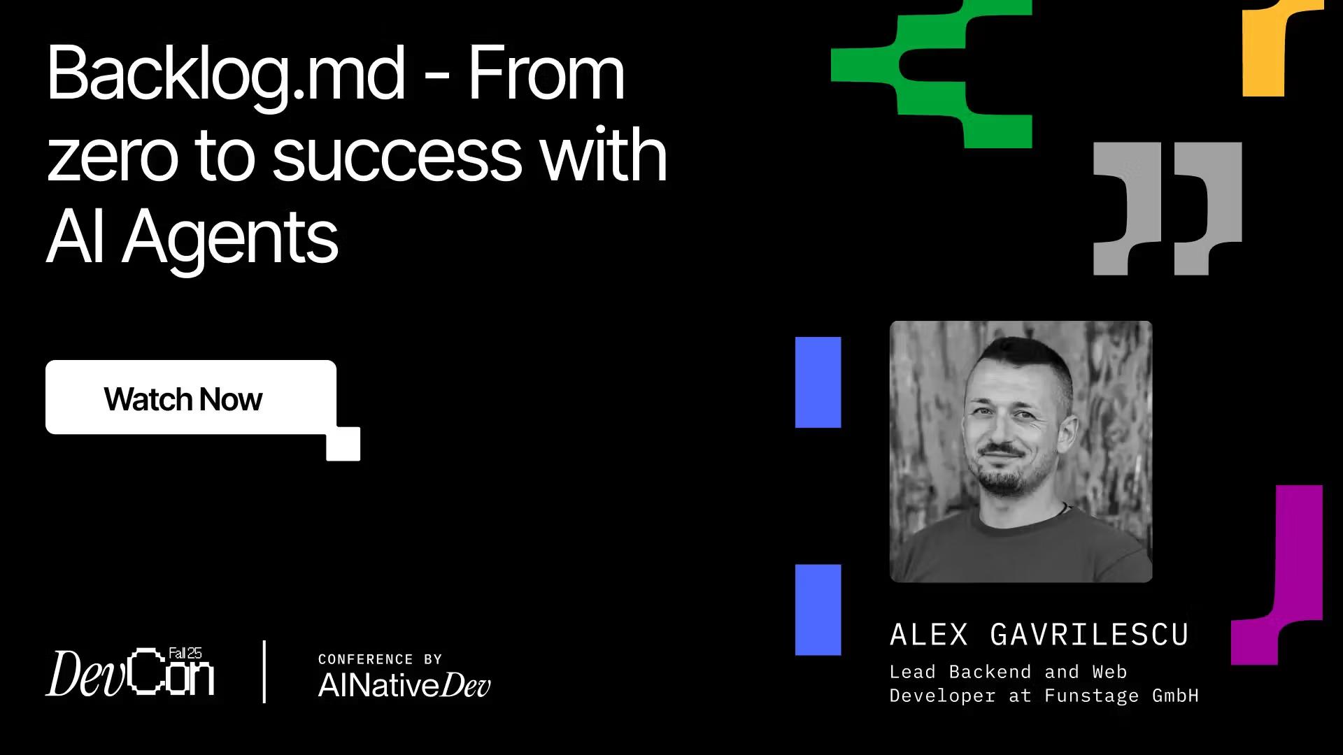 Alex Gavrilescu - Backlog md: From zero to success with AI Agents